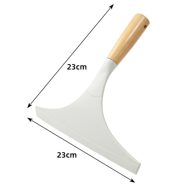 Japanese-Style Bamboo Short Handle Glass Cleaning Artifact Household Glass Scraper Window Scraper Mirror Cleaning Tool - Image 1